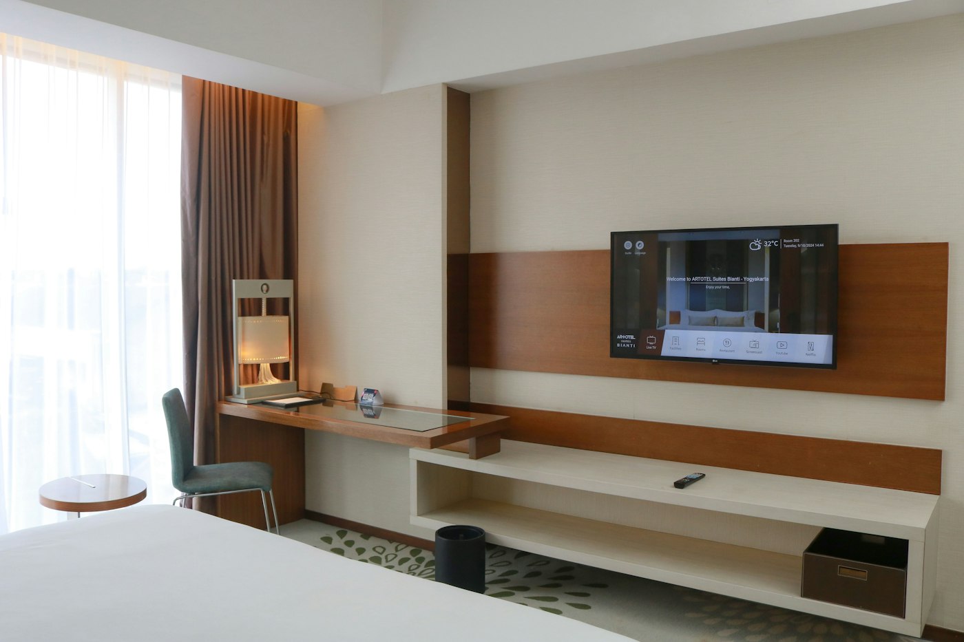 TV and desk